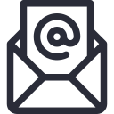 email address icon in black