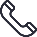 telephone outline in black