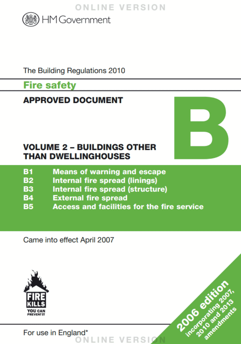 Document B (Fire Safety) Volume 2: Buildings other than Dwellinghouses