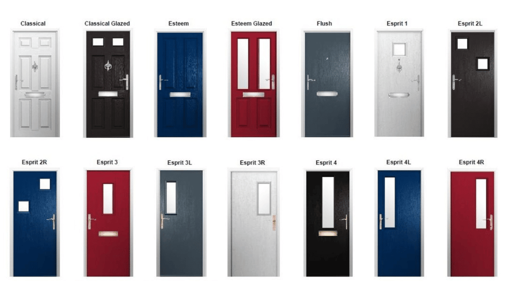 Composite fire doors style variations
