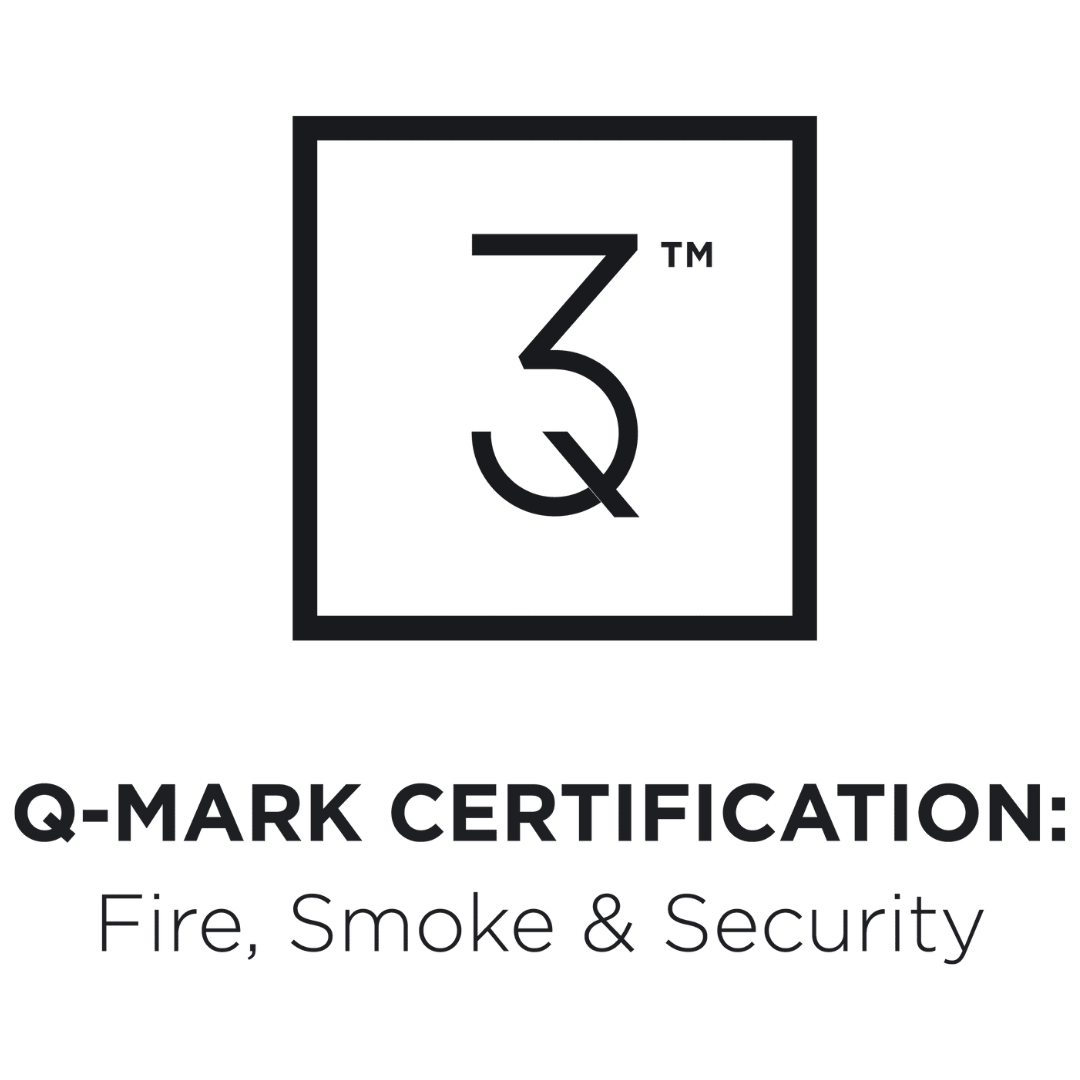 QMark certification for fire, smoke and security